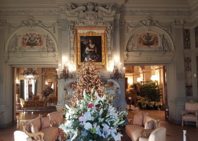 View of the lounge inside the Marble House, Newport - a destination included in the Christmas at the Mansions Tour.