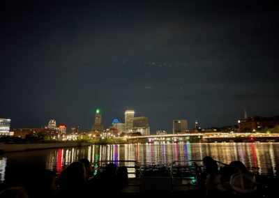 View of the Providence Sky at Night - an experience included in the Dinner and a Cruise Tour.