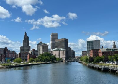 View of the Providence Skyline From River - an experience included in the Discover Providence Tour.