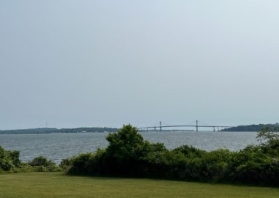 View of the Newport Pell Bridge from the bay - a destination included in the Life by the Bay Tour