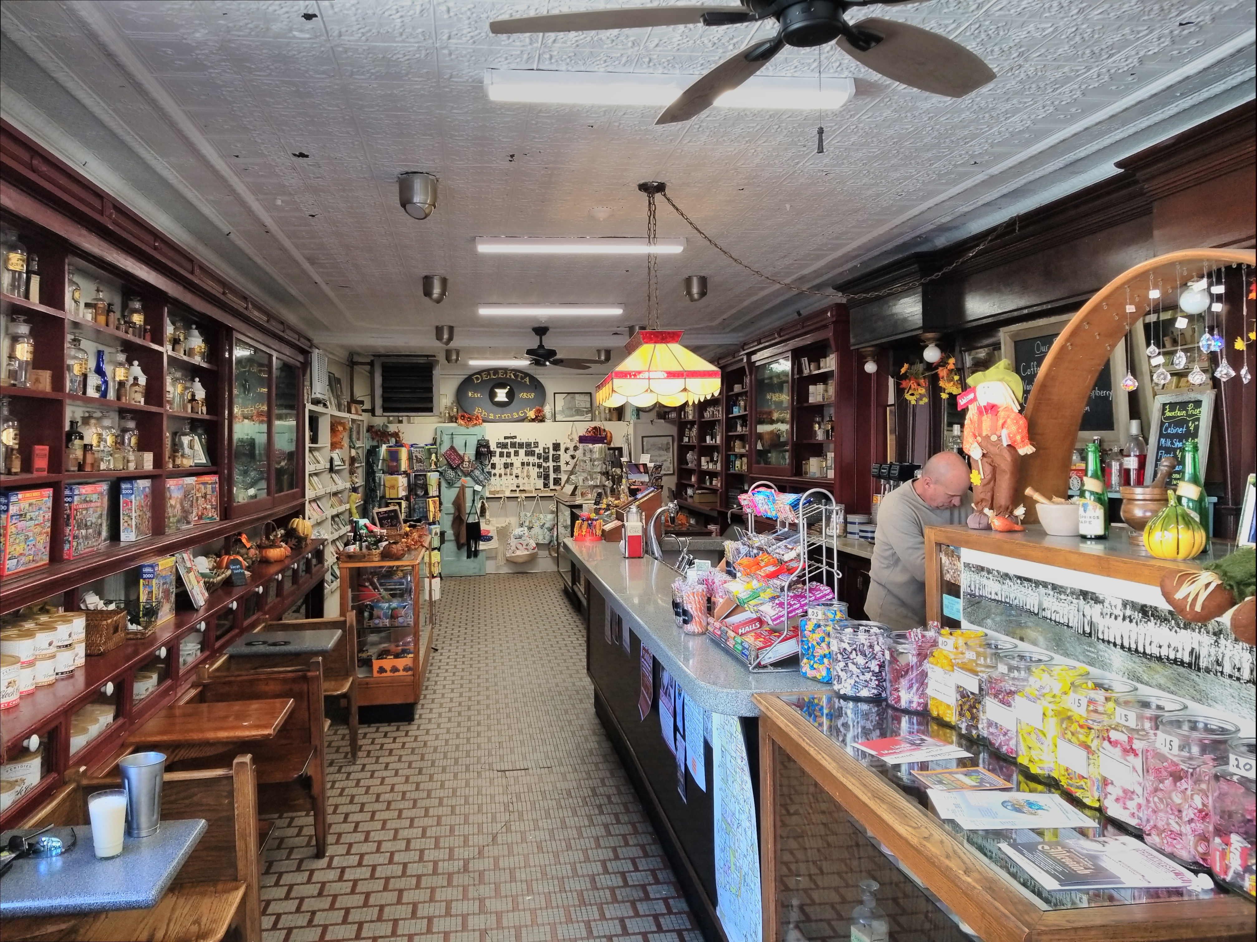 View inside the Delekta Pharmacy, Warren, RI - a destination included in the Life by the Bay Tour.