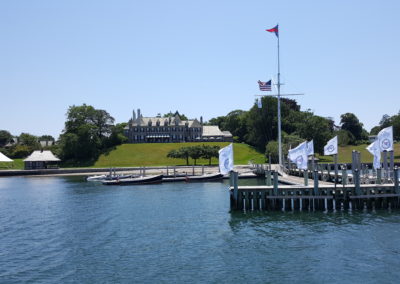 View of the New York Yacht Club - a destination included in the Newport Sail & Lunch at Sweet Berry Farm Tour.
