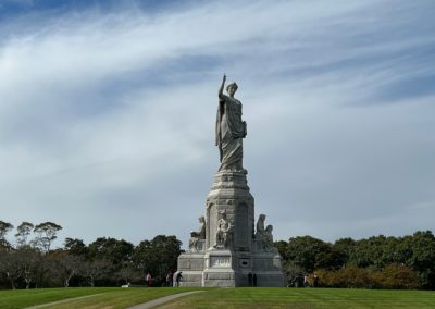The Forefathers Monument, an 81-foot-tall granite statue - included in the Plimoth Plantation & Cranberry Harvest Tour.