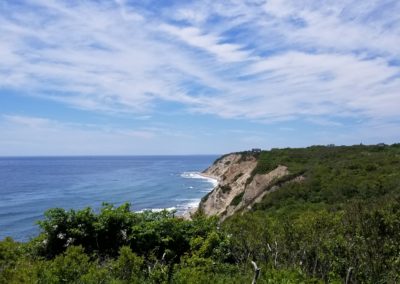 View of the coast line from the Mohegan Bluffs Trail - included in the Beautiful Block Island Tour.