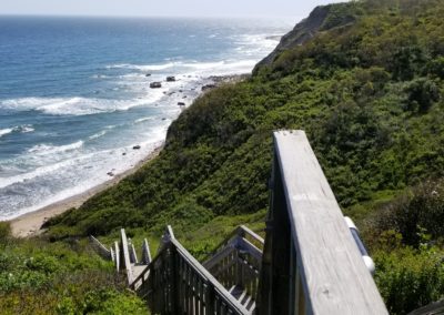 View of the Mohegan Bluffs Stairway taken during the Beautiful Block Islands Tour.