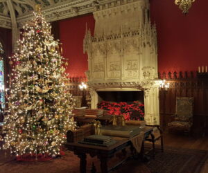 Marble House Christmas Tree - Christmas at the Mansions Tour Decorated Christmas Tree inside the Marble House - a destination included in the Christmas at the Mansions Tour.