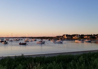 Sunset View of the Marblehead Harbor, MA - a destination included Come Away to the Quiet Coast Tour.