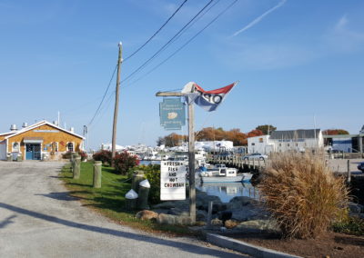 View of the Gardner’s Wharf Seafood - a destination included in the Rhode Island in a Day Tour.